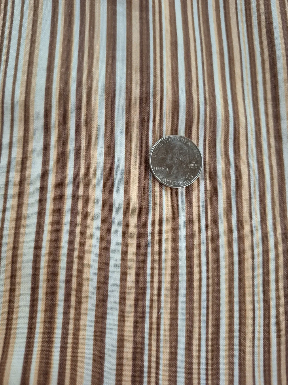 Stripes Shades of Brown Cotton Fabric 2 1/4 Yards Brother Sister Design Quilting